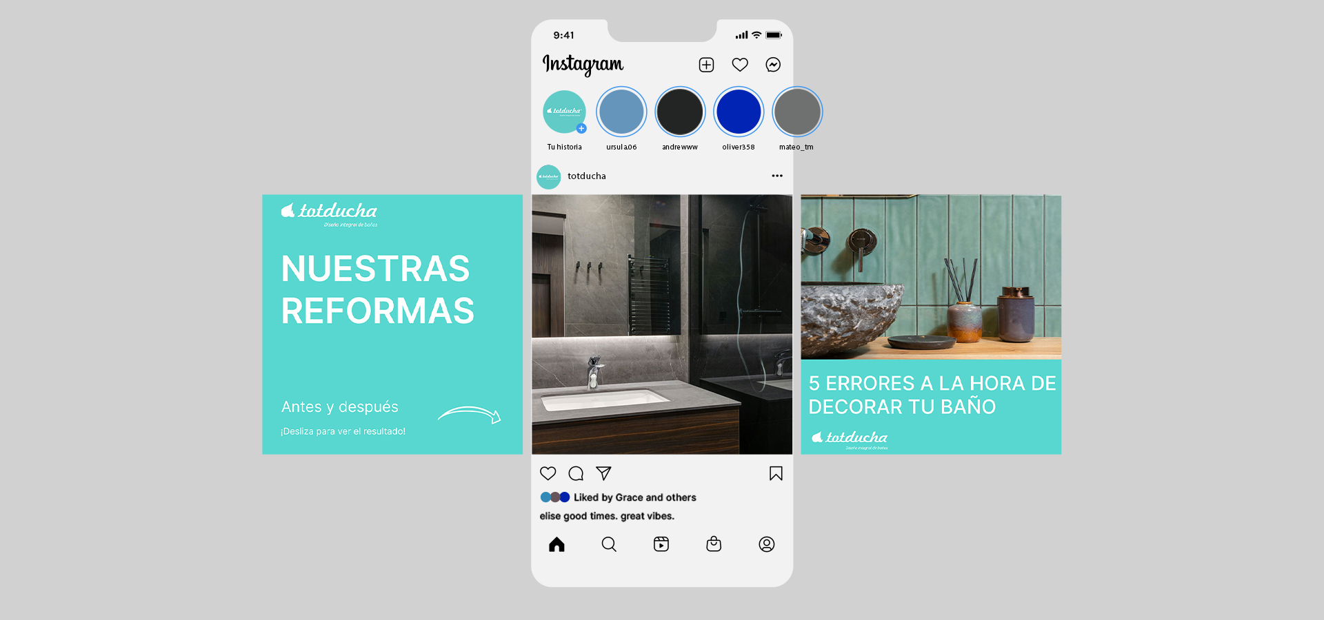 Pantalla publicaciones de Totducha en instagram